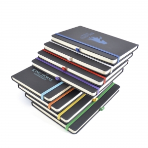 An image of Black Notebook A5 80 Lined Sheets
