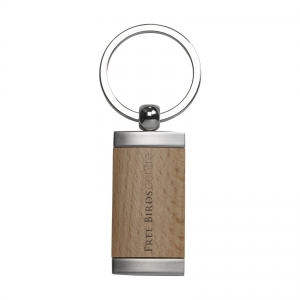 An image of Midway Beech Wood Inlay Keyring