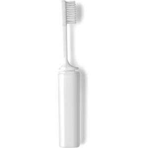 An image of White Corporate Plastic travel tooth brush.