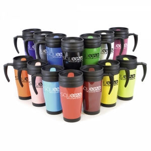 An image of 400ml Coloured Travel Mug - Sample