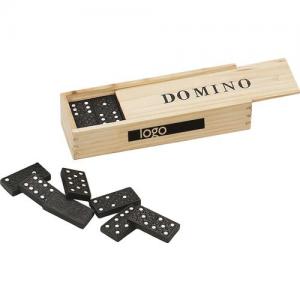 An image of Advertising Dominoes in wooden box - Sample