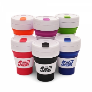 An image of Logo 355ml Reusable Collapsible Cup - Sample