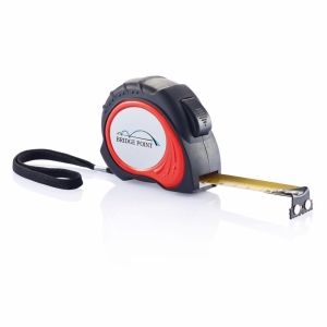 An image of red/black Logo 8mtr Tool Pro Measuring Tape