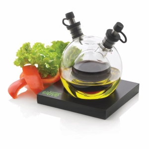 An image of black Logo Orbit Oil and Vinegar Set