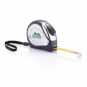 An image of Promotional 5M Chrome Plated Auto Stop Tape Measure