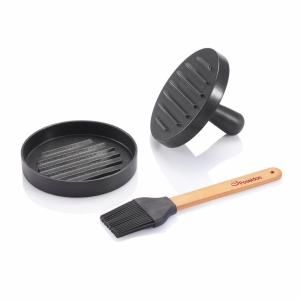 An image of BBQ Set With Hamburger Press And Brush