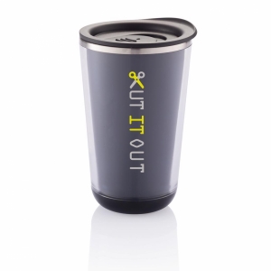 An image of white Branded 350ml Dia Double Wall Travel Tumbler