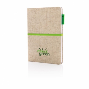 An image of A5 Eco Jute Cotton Notebook - Sample