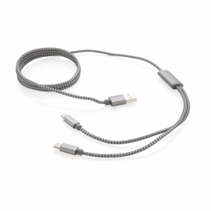 An image of Branded 3 In 1 Braided Cable - Sample