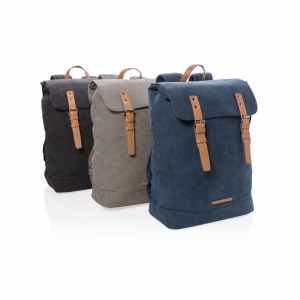 An image of Printed Canvas 15.6 Laptop Backpack - Sample