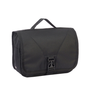 An image of Red/Black Advertising Bristol Folding Travel Toiletry Bag