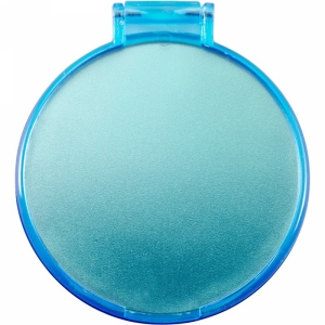 An image of Round plastic single pocket mirror . - Sample
