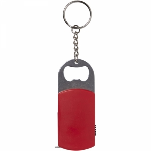 An image of Metal bottle opener with steel keyring