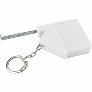 An image of House Shaped Tape Measure Keyring 2m                      