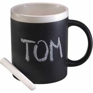 An image of Stoneware mug with chalks