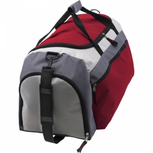 An image of  Red Logo Polyester (600D) sports bag                         - Sample