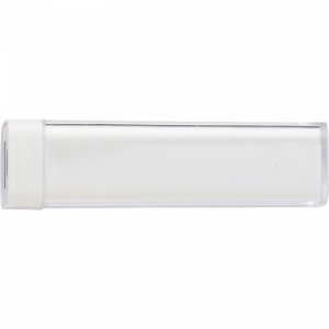 An image of  White Promotional ABS power bank with 2200mAh Li-ion battery          - Sample