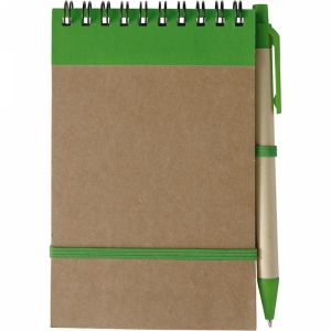 An image of Recycled Cardboard Notebook with Pen