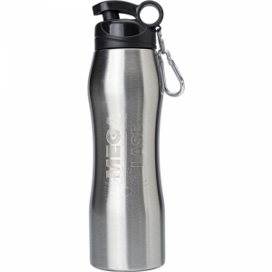 An image of Metal sports bottle /w carabiner 750ml