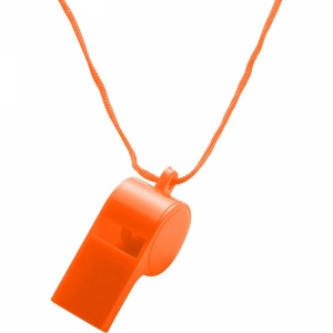 An image of  White Corporate Plastic whistle - Sample