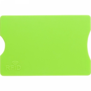 An image of  White Logo Plastic card holder with RFID protection - Sample