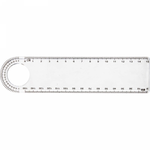 An image of Plastic transparent ruler (15cm)                   