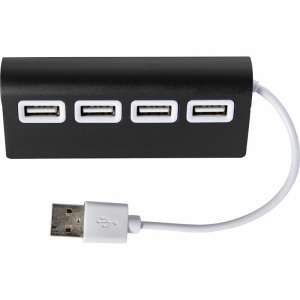 An image of Logo Aluminium USB hub with 4 ports.