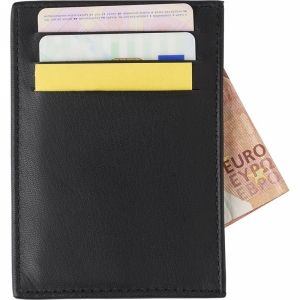 An image of Split leather RFID (anti skimming) credit card wall