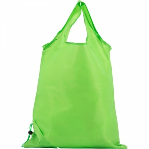 An image of White Printed Foldable polyester (210D) shopping bag - Sample