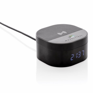 An image of Promotional Aria 5W Wireless Charging Digital Clock - Sample