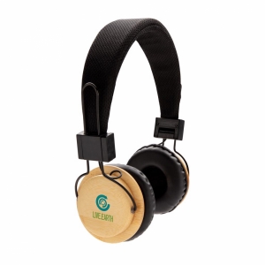 An image of Promotional Bamboo Wireless Headphone - Sample