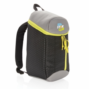 An image of Black Printed Hiking Cooler Backpack 10L - Sample