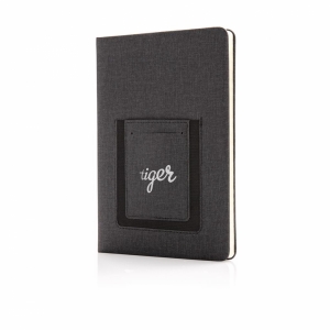 An image of Printed Deluxe A5 Notebook With Phone Pocket - Sample