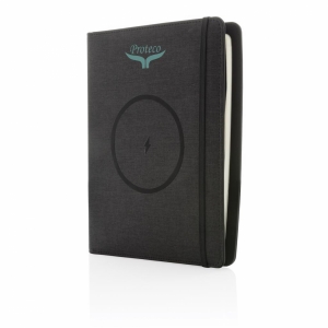 An image of Promotional Air 5W RPET Wireless Charging Notebook Cover A5 - Sample