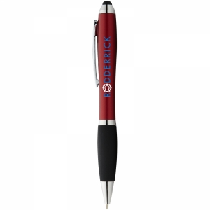 An image of Nash coloured stylus ballpoint pen with black grip - Sample