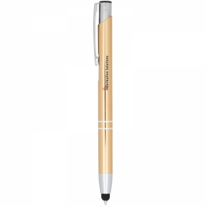 An image of Promotional Moneta anodized aluminium click stylus ballpoint pen - Sample