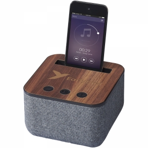 An image of Printed Shae fabric and wood Bluetooth speaker - Sample