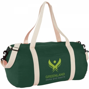 An image of Branded Cochichuate cotton barrel duffel bag - Sample