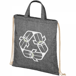 An image of Pheebs 210 g/m2 recycled cotton drawstring backpack - Sample