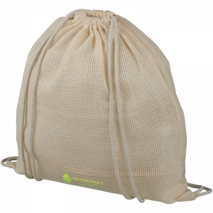 An image of Maine mesh cotton drawstring backpack - Sample