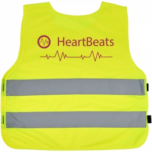 An image of Advertising Marie XS safety vest with hookloop for kids age 7-12 - Sample