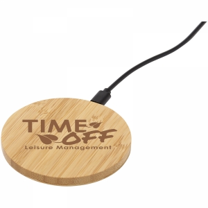 An image of Printed Essence bamboo wireless charging pad - Sample
