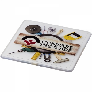 An image of Branded Renzo square plastic coaster