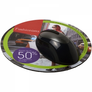 An image of Printed Q-Mat round mouse mat - Sample