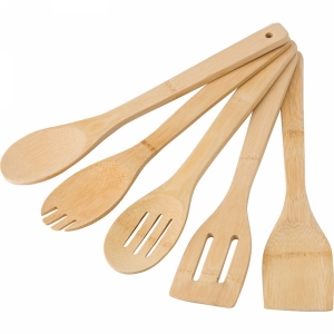 An image of Logo Bamboo Kitchen Spatulas Set
