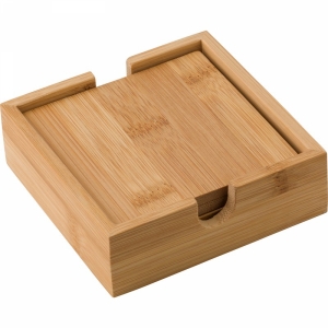 An image of Bamboo Four Coaster Set