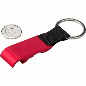 An image of Logo Metal Key Holder Bottle Opener / trolley coin