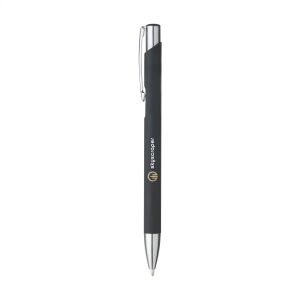 An image of Ebony Soft Touch Aluminium Ballpoint Pen