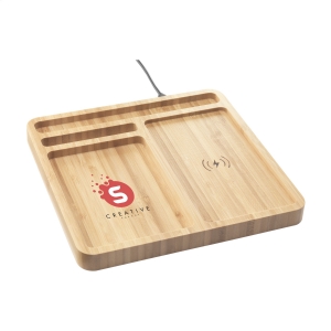 An image of Promotional Bamboo Organizer charger - Sample