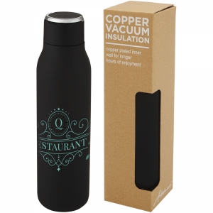 An image of Marka 600 ml copper vacuum insulated bottle with metal loop